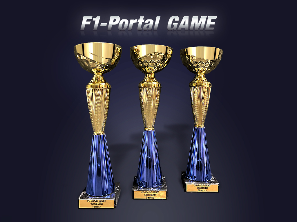 Кубки призёров игры F1-Portal Game 2022