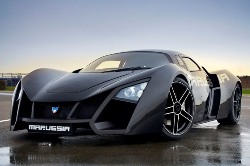 Спорткар Marussia B2 чёрного цвета Спорткар Marussia B2 чёрного цвета